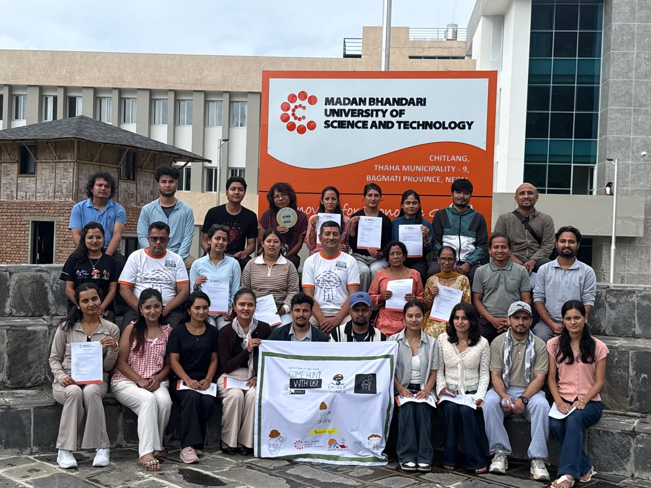 <div class="x_elementToProof" data-olk-copy-source="MessageBody">We are thrilled to announce the successful completion of our 2‑Day Mushroom Foraging &amp; Learning Experience, held on 16–17 August 2026, organized by the mushroom laboratory MBUST and MushroomsofNepal with support from Chitlang Village Resort, in the beautiful surroundings of Chitlang and MBUST, Makwanpur. This immersive journey brought together nature enthusiasts, students, and researchers for an unforgettable blend of outdoor adventure and scientific demonstrations. From guided jungle expeditions and mushroom collection to hands‑on laboratory sessions, including tissue culture, DNA sampling, and drying techniques, participants gained invaluable insights into mycology under the expert guidance of our dedicated team of foragers and MBUST faculty. The warm hospitality of the local homestays, the cultural village tour, and the spirit of shared learning made this event truly special.</div>
<div class="x_elementToProof"> </div>
<div class="x_elementToProof">Thank you to all participants, guides, and the MBUST family for making this experience a resounding success. As we look back on two days of exploration, camaraderie, and knowledge‑sharing, we invite you to browse our event photo gallery and moment highlights right here on our website, relive the excitement, and see the wonders we uncovered together in the forests and labs of Chitlang. Stay tuned for more such enriching adventures!<img src="https://mbust.edu.np/storage/uploads/xI72GUz9uBQqYWAHwmMX8Iyh2kQOrYK1FO88aKRJ.jpg" alt="" width="1280" height="960" data-id="uploads/xI72GUz9uBQqYWAHwmMX8Iyh2kQOrYK1FO88aKRJ.jpg" data-mce-src="https://mbust.edu.np/storage/uploads/xI72GUz9uBQqYWAHwmMX8Iyh2kQOrYK1FO88aKRJ.jpg"><img src="https://mbust.edu.np/storage/uploads/yNbLv74EmiW6dhnikmVP0b4E878zbBQAWmzC2jaJ.jpg" alt="" width="960" height="1280" data-id="uploads/yNbLv74EmiW6dhnikmVP0b4E878zbBQAWmzC2jaJ.jpg" data-mce-src="https://mbust.edu.np/storage/uploads/yNbLv74EmiW6dhnikmVP0b4E878zbBQAWmzC2jaJ.jpg"><img src="https://mbust.edu.np/storage/uploads/4beSl6NSj0JjaIMZ1SzAfXDZf7Y4QTynI3DSaNB1.jpg" alt="" width="960" height="1280" data-id="uploads/4beSl6NSj0JjaIMZ1SzAfXDZf7Y4QTynI3DSaNB1.jpg" data-mce-src="https://mbust.edu.np/storage/uploads/4beSl6NSj0JjaIMZ1SzAfXDZf7Y4QTynI3DSaNB1.jpg"><img src="https://mbust.edu.np/storage/uploads/D9iZR7a3FvkjwacsNg4kmaBY1vgcGEsjhURWAoeG.jpg" alt="" width="960" height="1280" data-id="uploads/D9iZR7a3FvkjwacsNg4kmaBY1vgcGEsjhURWAoeG.jpg" data-mce-src="https://mbust.edu.np/storage/uploads/D9iZR7a3FvkjwacsNg4kmaBY1vgcGEsjhURWAoeG.jpg"><img src="https://mbust.edu.np/storage/uploads/QzV4njmlOzK62hxH0jzGZ14d219at8rD5iRN9Tmr.jpg" alt="" width="1280" height="960" data-id="uploads/QzV4njmlOzK62hxH0jzGZ14d219at8rD5iRN9Tmr.jpg" data-mce-src="https://mbust.edu.np/storage/uploads/QzV4njmlOzK62hxH0jzGZ14d219at8rD5iRN9Tmr.jpg"><img src="https://mbust.edu.np/storage/uploads/qg51IpnsAiXI2LkTGZNqQgV9ko8rbWspjllN0KyA.jpg" alt="" width="960" height="1280" data-id="uploads/qg51IpnsAiXI2LkTGZNqQgV9ko8rbWspjllN0KyA.jpg" data-mce-src="https://mbust.edu.np/storage/uploads/qg51IpnsAiXI2LkTGZNqQgV9ko8rbWspjllN0KyA.jpg"><img src="https://mbust.edu.np/storage/uploads/UbBigBTgVspZIKXiSwzWyGhBKAk3SlE2zWmyVT8h.jpg" alt="" width="1280" height="960" data-id="uploads/UbBigBTgVspZIKXiSwzWyGhBKAk3SlE2zWmyVT8h.jpg"></div>