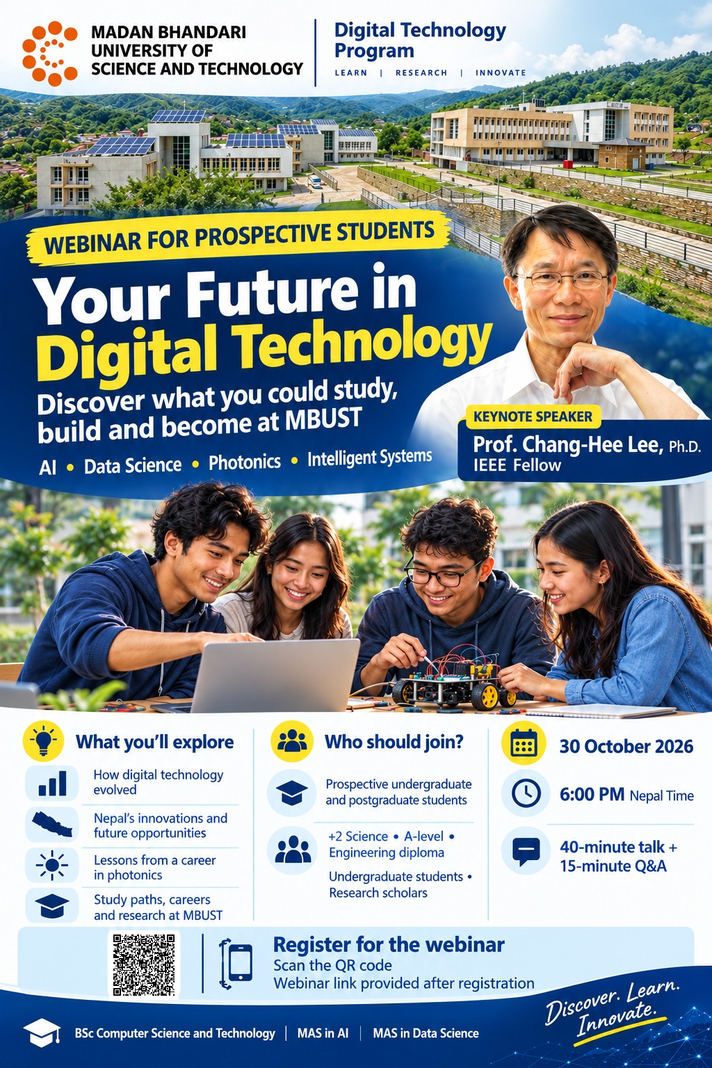 Webinar for prospective students by Prof. Chang-Hee Lee