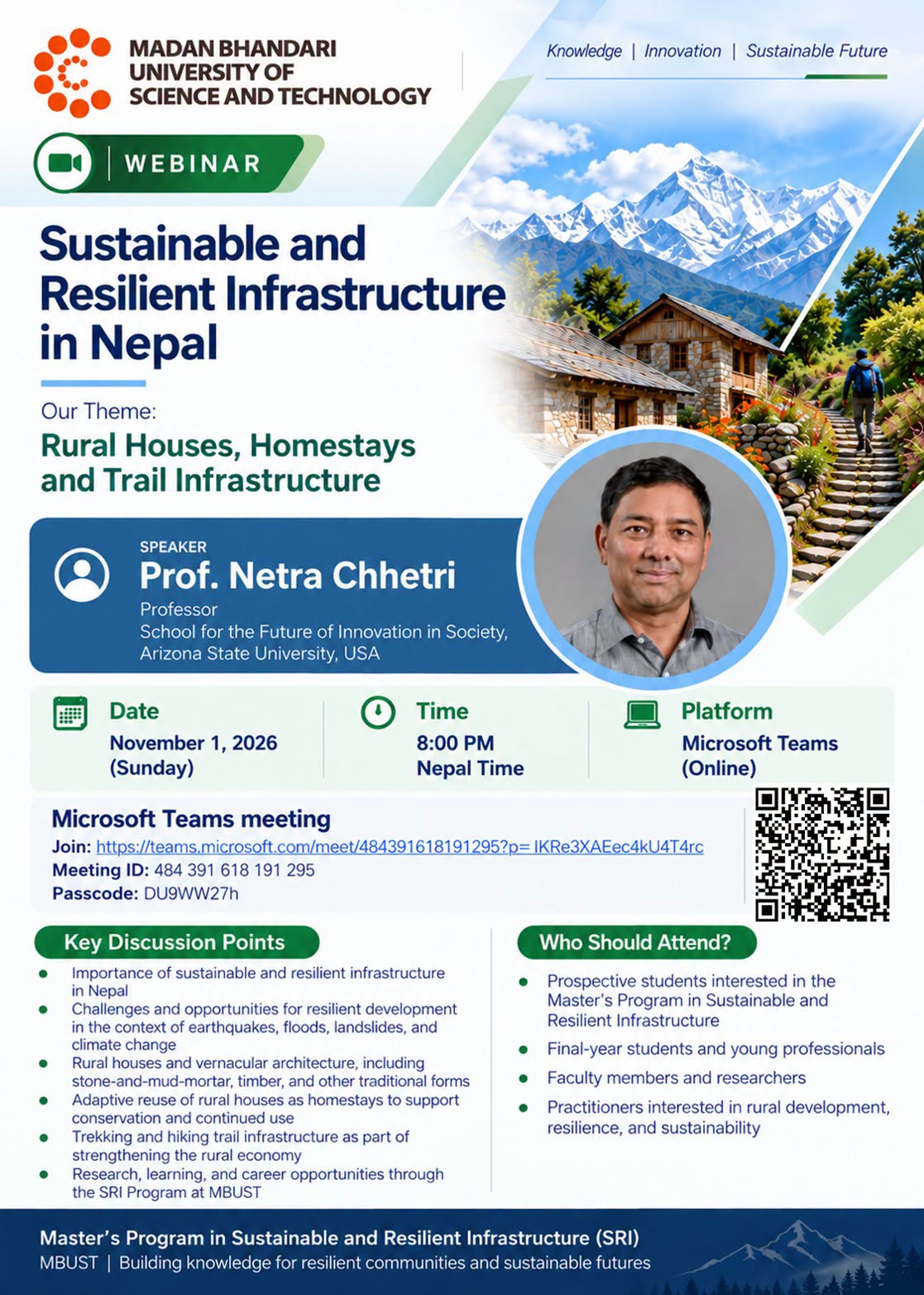Webinar Sustainable and Resilient Infrastructure In Nepal 