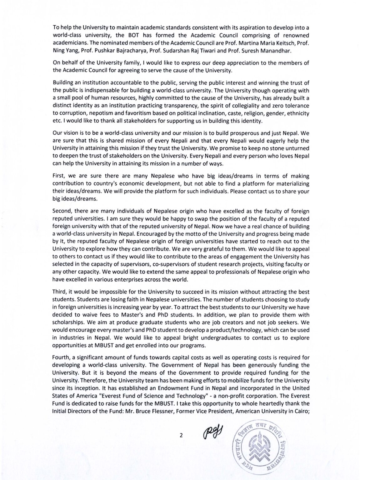 Message From President Mbust Message From President Mbust